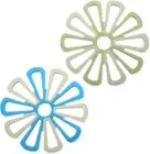 Silicone Trivet Mat Set of 2, GUANCI 7.8 inch Hot Pot Holder Hot Pads for Table