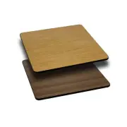 24'' Square Restaurant Table Top with Natural or Walnut Reversible Laminate Top