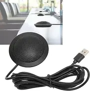 Computer Microphone for Desktop: 360-Degree Omnidirectional Pickup, Plug and Play Omnidirectional Microphone for Noise Reduction,USB Microphone with Speaker for Large Meet and More