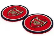 Arsenal FC Coaster Set (Pack of 2) (UK Size: One Size) (Red/White/Navy)