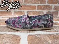 在飛比找Yahoo!奇摩拍賣優惠-BEETLE TOMS GREY FLORAL VEGAN 