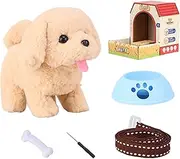 Walking Puppy | Electronic Animal for Kids - Electronic Interactive Animals Dog with Rope Walking Barking Tail Wagging for Children