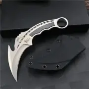 NIGHTHAWK Claw Karambit Fixed Straight Knife Blade Camping Hunting Tactical NEW