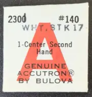 NOS Bulova Accutron Watch 2301 Center Second Hand #140 WHITE STICK 17
