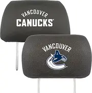 FANMATS 17049 Vancouver Canucks Embroidered Head Rest Cover Set - 2 Pieces
