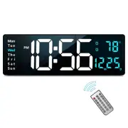 Inch Large Display Wall Clocks LED Digital Clock Remote Control Living Room Deco
