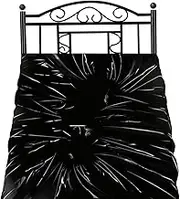 Rubber Bed Sheet, Waterproof Sheet, Kingsize Sheet, Black Waterproof Bed Sheet, Protects The Sheet Against Water Wetting Mattress, Easy To Clean, Foldable, Black (2×2.1m)