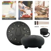 Steel Tongue Drum 15 Notes 12 inches Percussion Instrument with Bag Book Mallets