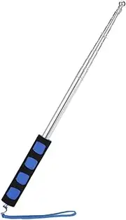 Telescopic Flag Pole, 2 Meters Outdoor Stainless Steel Telescopic Flagpole for Teachers' Flagpole Teaching Pointer Tour Guide Banner 79" Flagstaff Blue