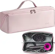 Veki Travel Bag for Dyson Airwrap Styler, Storage Bag for Dyson Supersonic Hair Dryer, Hot Air Brush Hair Dryer, Carry Bag for Hairstyle Tool and Extensive Accessories (Pink)