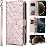 Compatible with Motorola Moto Edge 30 Neo/Edge 30 Lite Cover,Flip Kickstand Double Card Slot Wallet Case Pink