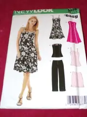 NEW LOOK #6468 - LADIES SUMMER DRESS - TOP - SHORTS & PANTS PATTERN 6-16 FF