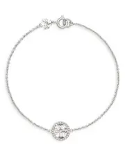 Tory Burch Miller Pave Logo Link Bracelet