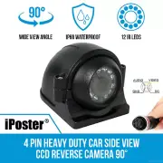 4PIN Rear Side View Reverse Camera IR Night vision HD For Truck Caravan Monitor