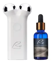 Re Microcurrent Face Lift & Tone Massager + Collagen Firming Face Serum