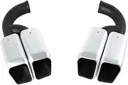 Compatible For Porsche Cayenne V6 2011-2014 Silver Car Rear Exhaust Muffler Tip Pipe Tail Air Outlet Vent Exhause Accesories Tailpipe Kit