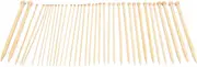 36pcs Bamboo Knitting Needles Set, Straight Carbonized Knitting Needle, Light Weight for Beginners and Hats, 1Single Point Knitting Needle, with Smooth