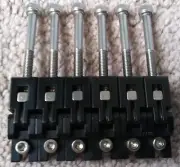 Floyd Rose Tremolo Bridge BLACK 6 STEEL SADDLES w STAINLESS Screws Blocks *NEW**