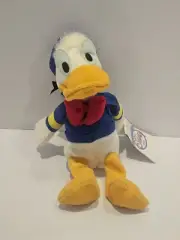 Disney Store 10" Donald Duck Beanie Mini Bean Bag Plush Blue Sailor Suit New