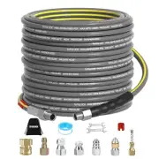 Sewer Jetter Kit for Pressure Washer 100FT, Drain Cleaner Hose 5800PSI 1/4 In...