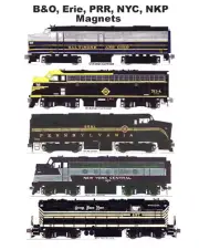 Baltimore & Ohio, Erie, PRR, New York Central, NKP magnets Andy Fletcher