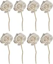 TEHAUX 8pcs Natural Diffuser Sticks, 8 inch Wood Flower Diffuser, Rattan Vines Aroma Sticks, Diffuser Replacement Rattan Fragrance Essential Oil Aroma Diffuser Sticks for Home Office