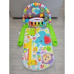 🎀MT玩具出租-可超商取貨🎀 美國 Fisher-Price 費雪可愛動物鋼琴健身器 踢踢琴 三合一健力架 台中玩具出租