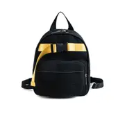 Contrast Color Canvas Casual Shoulder Bag Girl Handbag, Size: S (Black)