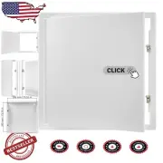 White Coated 16x16 Inch Steel Access Panel with Reversible Flush Mount Design