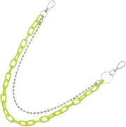 [BESTYASH] Adult Waist Chain Jeans Chain Moisennette Jewelry Colorful Pants Chain Gold Chain Belt Rock Pants Chain Belt Chain Coat Pocket Chain Wallet Chain Pants Chain Punk Black