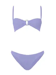 [Hunza G] Hunza G-Bikini Misty Con Cerchio Perlato Lilla-Donna OS
