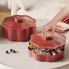 Dust-proof Dried Fruit Tray Large Capacity Snack Storage Box Candy Tray Party