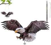 Owls to Scare Birds Away | Double-Sided Acrylic Owl Bird Repeller - Bird Scare Hawk Fake Owl Bird Control Devices Reflective Owl for Woodpecker with Sound for Home and Garden