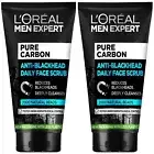 2x NEW Stock L'Oreal ParisMen Expert PureCharcoal Anti-Blackhead Facial Scrub100