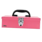 11'' Small Tool Box, Portable Metal Tool Box,Mini Tool Box, Portable 11‘’ Pink