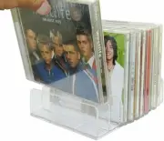 DVD Storage Box - Clear Acrylic - Stackable DVD and CD Holder, CD Display Rac...
