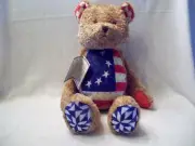 Boyds Teddy Bear Jim Shore Plush Detachable Jointed USA Flag