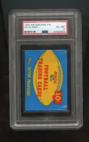 1965 Philadelphia Football Cello Pack PSA 6 EX-MT | 10 Cent | Snead on Back