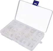 Mobestech 260pcs Set Sealing Washer Rings Old Gasket Replacement Washer Gasket Car Kit Connector Hub and Washer Kit Vacuum Making Kit Seal Washer Gasket Seal Assortment Nylon White