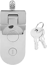 Compression Latch with 2‑Key Zinc Alloy Lock, Adjustable Lever Hand Operated Compression Latchs Key Locking for Motorhomes Yachts Trunks Trash Cans Warehouse Doors