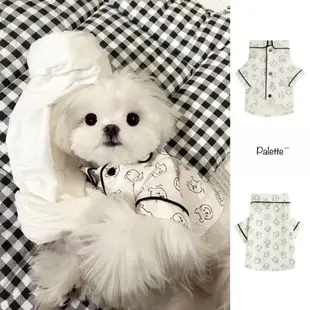 【現貨免運】狗衣服薄款網紅小熊維尼圖案家居睡衣襯衫寵物泰迪博美小狗狗服飾