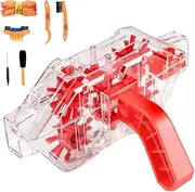 Cycle Chain Cleaner, Bike Chain Scrubber, 8-piece Set Bikes Chain Scrubber Cleaning Kit, With Multipul Cleaning Brush, for Mountain and Road Bikes (Set F)