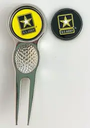 NCAA Golf Divot Repair Tool w/ Ballmark Silver United States ARMY