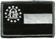 VELCRO® BRAND Fastener Morale HOOK PATCH State of Georgia BLK WHT 3x2"