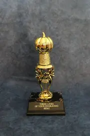 Pumpkin Trophy -. FREE ENGRAVING!!!! Great for Halloween or costume contests!