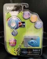 Vivitar 3-in-1 Mini Digital Camera w/Keyring & Access Kit Keyring Flashlight NEW