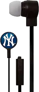 Mizco MLB Big Logo Black Cord Earbuds