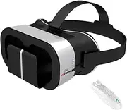 Phone VR Headset, VR Glasses with Remote, High Definition VR Glasses, VR Headset, Virtual Reality Headset for Movies, Education
