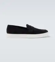 [Manolo Blahnik] Manolo Blahnik Ellis suede penny loafers AU 12 blue