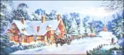 Winter Scene Tapestry Canvas